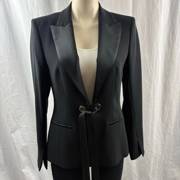 Marc Cain Elegant Black Blazer with Tie Detail US 8 - Picture 1 of 10